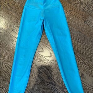 ALO Yoga Airlift Blue Shiny Leggings XS